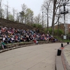 Bradford Elementary students in the amphitheater watching the stage