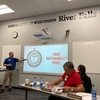 Mark Klapatch-Mathias, University of Wisconsin-River Falls Sustainability Coordinator, presents to the Foundation Board